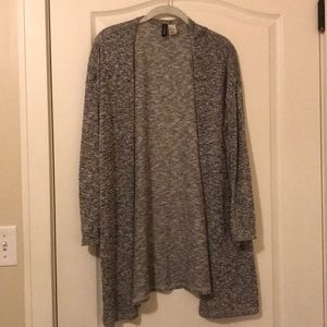 Black Marled Long H&M Cardigan